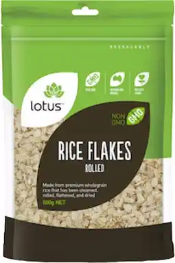 healthylife Lotus Brown Rice Flakes Rolled 500g offer