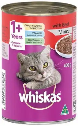 IGA Whiskas Wet Cat Food 400g Selected Varieties offer