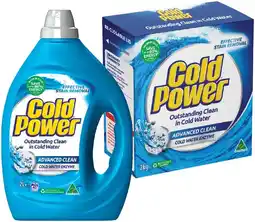IGA Cold Power Laundry Liquid 2 Litre or Powder 2kg Selected Varieties offer