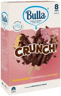 IGA Bulla Ice Cream Sticks 8 Pack Selected Varieties offer