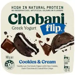 IGA Chobani Flip Greek Yogurt or Gippsland Dairy Yogurt Mix‑Ins 140g Selected Varieties offer