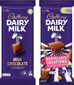 IGA Cadbury Chocolate Block 150β190g Selected Varieties offer