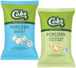 IGA Cobs Natural Popcorn 80‑120g Selected Varieties offer