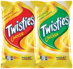 IGA Twisties 65‑90g, Burger Rings 90g or Cheetos 80‑90g Selected Varieties offer