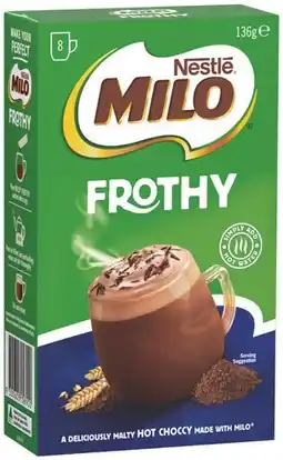 IGA Nestlé Milo Frothy Sachets 8 Pack offer