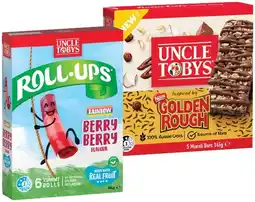 IGA Uncle Tobys Muesli Bars 5‑6 Pack or Roll‑Ups 6 Pack Selected Varieties offer