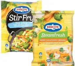 IGA Birds Eye SteamFresh Vegetables 450g or Stir Fry Vegetables 500g Selected Varieties offer