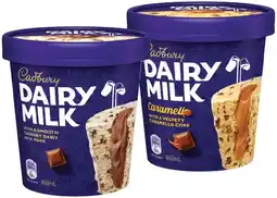IGA Cadbury Ice Cream Tub 460mL Selected Varieties offer