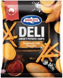 IGA Birds Eye Deli Sweet Potato Chips Seasoned with Paprika 600g offer