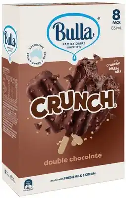 IGA Bulla Ice Cream Sticks 8 Pack or Frozen Yoghurt 8‑14 Pack Selected Varieties offer