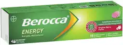 IGA Berocca Energy Effervescent Tablets 15 Pack Selected Varieties offer