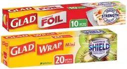 IGA Glad Aluminium Foil 10mx30cm or Mini Cling Wrap 20mx20cm offer