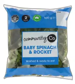 IGA Community Co Baby Spinach & Rocket 100g offer