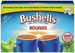 IGA Bushells Rounds Tea Bags 200 Pack offer