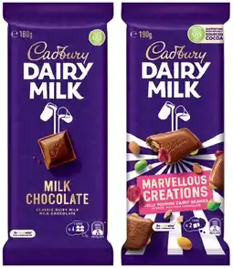IGA Cadbury Chocolate Block 150β190g Selected Varieties offer