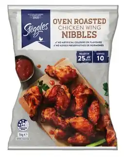 IGA Steggles Chicken Wing Nibbles or Crumbed Chicken Fingers 1kg offer