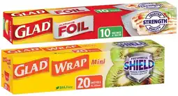 IGA Glad Mini Cling Wrap 20mx20cm or Aluminium Foil 10mx30cm offer