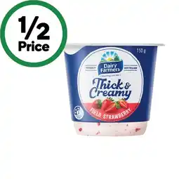 Woolworths Dairy Farmers Thick & Creamy Yoghurt 140-150g – From the Fridge offer