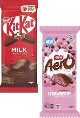 Coles Nestlé Block Chocolate 118g-180g offer