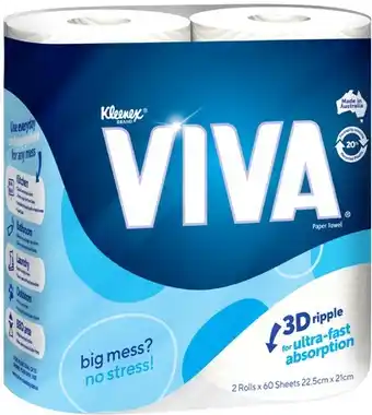 Coles Viva Paper Towel 2 Pack offer