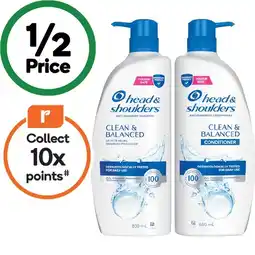 Woolworths Head & Shoulders Shampoo or Conditioner 850ml offer