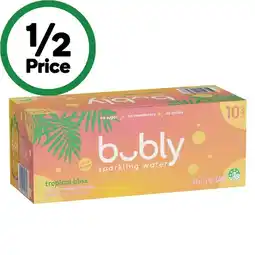Woolworths Bubly Sparkling Water Varieties 10 x 375ml offer