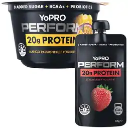 Woolworths YoPRO Perform Yoghurt Pot or Pouch 175g – From the Fridge offer