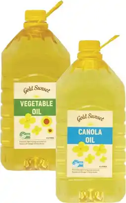 Coles Gold Sunset Vegetable or Canola Oil 4 Litre offer
