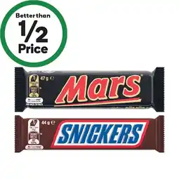 Woolworths Mars Medium Bars 44-50g offer