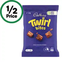 Woolworths Cadbury or Pascall Chocolate Bites 120-185g offer