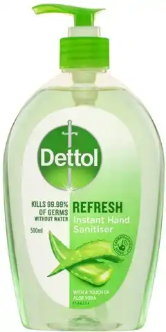 Coles Dettol Instant Hand Sanitiser Pump 500mL offer