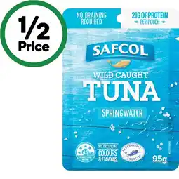 Woolworths Safcol Tuna Pouch 95g offer