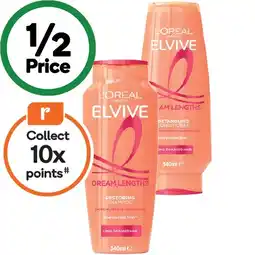 Woolworths L’Oreal Paris Elvive Shampoo or Conditioner 340ml offer