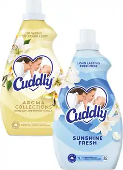 Coles Cuddly Concentrate Fabric Conditioner 900mL-1 Litre offer