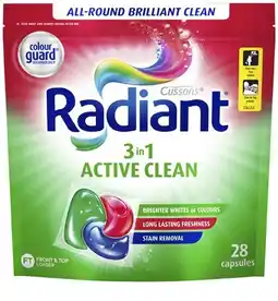 Coles Radiant Laundry Capsules 28 Pack offer