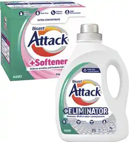 Coles Biozet Attack Plus Laundry Liquid 2 Litre or Powder 2kg offer