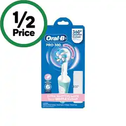 Woolworths Oral-B PRO 300 Electric Toothbrush Pk 1 offer