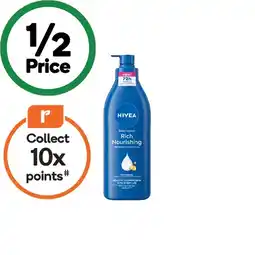 Woolworths Nivea Rich Nourishing 72hr Intensive Care Body Lotion 400ml offer