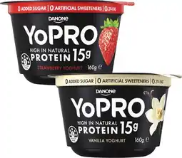 Coles Danone YoPro Protein Yoghurt 160g offer
