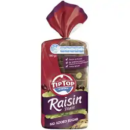 Woolworths Tip Top Raisin Toast 500g offer