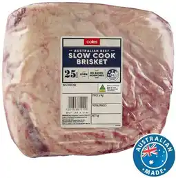 Coles Coles Australian No Added Hormones Slow Cook Beef Brisket offer