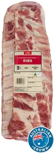 Coles Coles Australian Pork Ribs BBQ offer