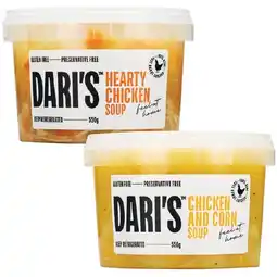 Woolworths Dari’s Soups 550g – From the Deli – Excludes Flavours of the World offer