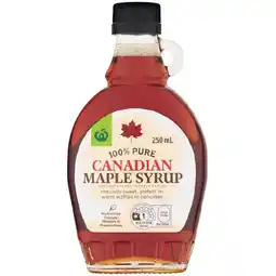 Woolworths Woolworths 100% Canadian Maple Syrup 250ml offer