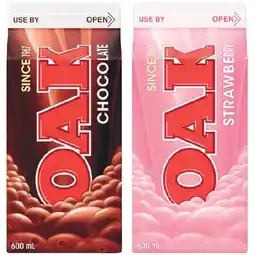 Woolworths Oak Flavoured Milk 600ml offer