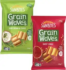 Coles Sunbites Grain Waves 170g offer