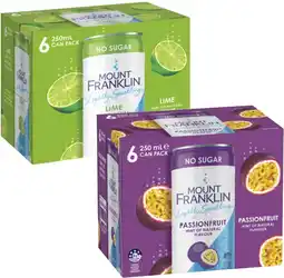 Coles Mt Franklin Sparkling Water 6x250mL offer