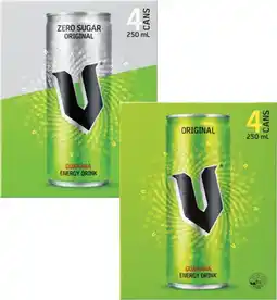 Coles V Energy Drink 4x250mL offer