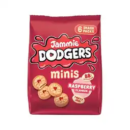 Woolworths Jammie Dodgers Biscuit Minis Snack Packs 120g Pk 6 offer