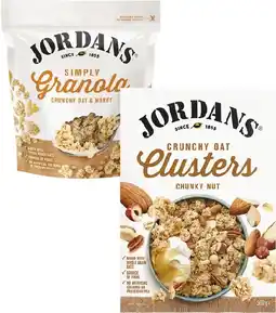 Coles Jordans Oat Clusters or Granola 500g-750g offer